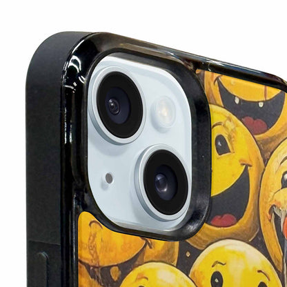iPhone 15 Plus Case — Melting Moon Smiley Red Splatt Nsg, Custom Printed Phone Case