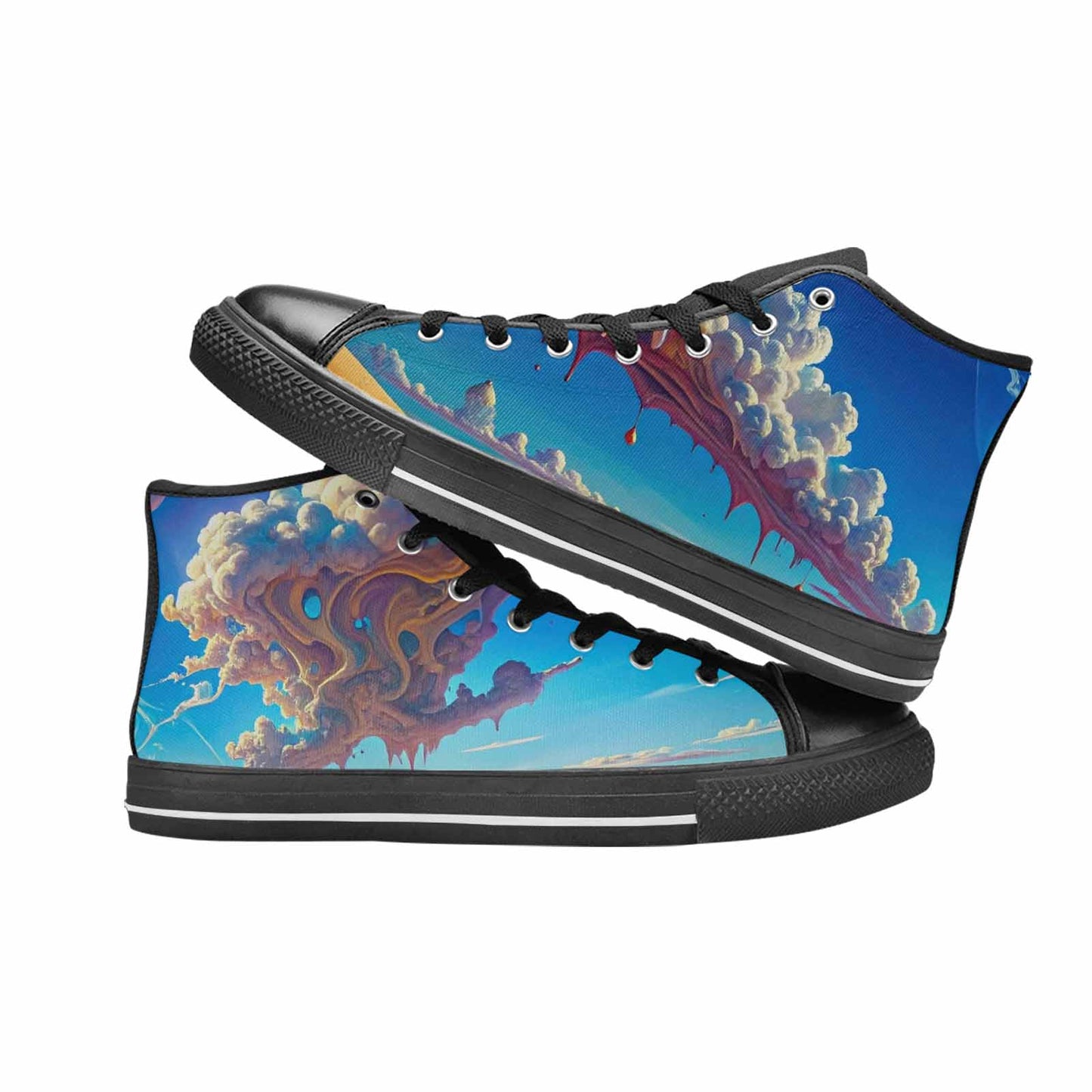 MEN'S Surrealist Desert Dreamscape High Top Canvas Vivid Shoes