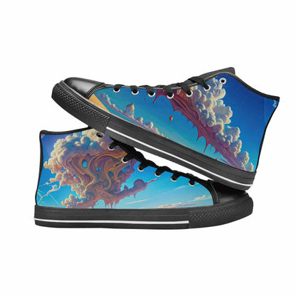 MEN'S Surrealist Desert Dreamscape High Top Canvas Vivid Shoes
