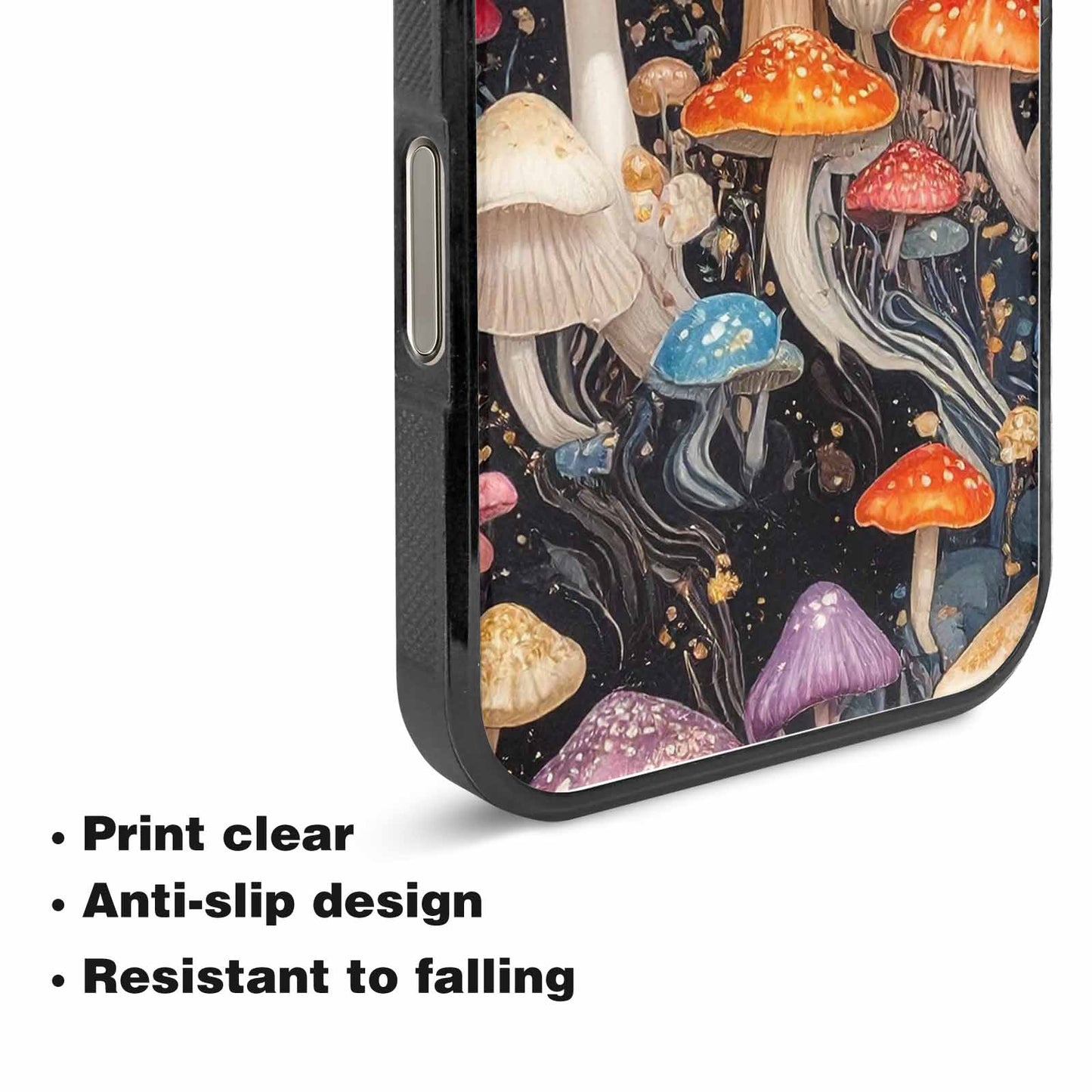 iPhone 15 Pro Max Case — Mushrooms Pattern Hundreds Of, Custom Printed Phone Case