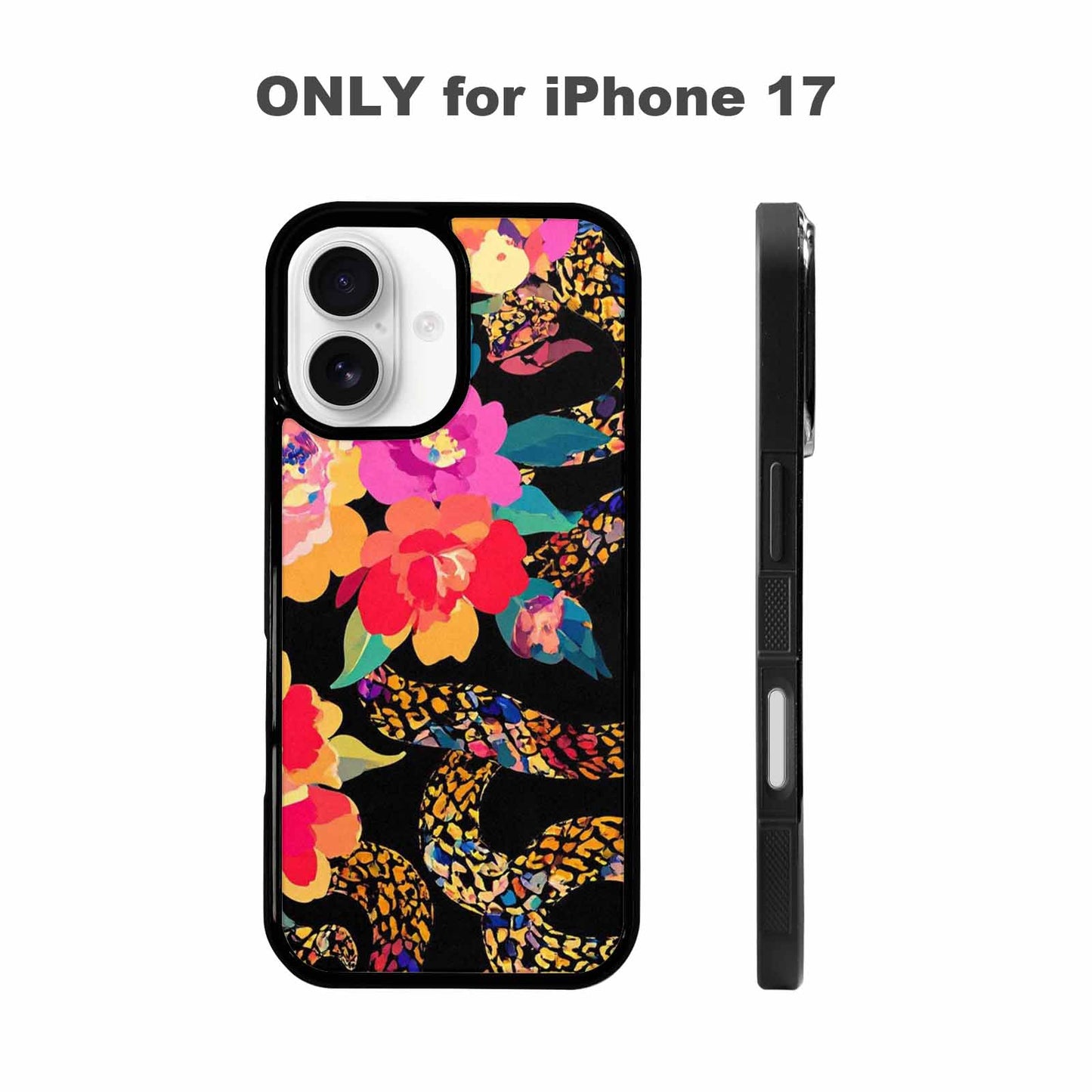 iPhone 17 Case — Snakes Print Floral Seamless Floral, Customized Protective Case