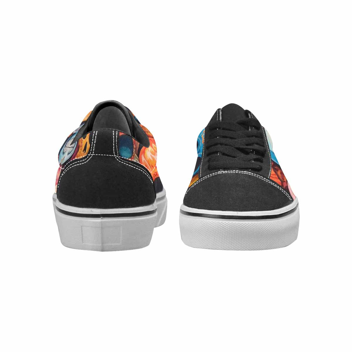 WOMEN'S Skulls (general) Skulls Lace-Up Canvas Surreal Custom Shoes