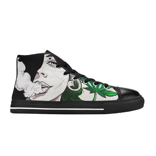 MEN'S Comic Book Art Woman High Top Canvas Y2K Sneakers
