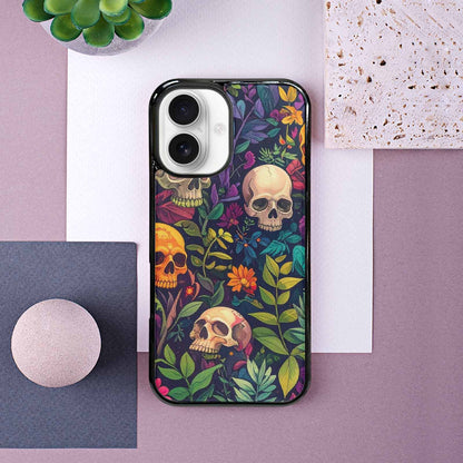 iPhone 16 Case — Skulls Botanicalskulls Pattern, Original Design Phone Case