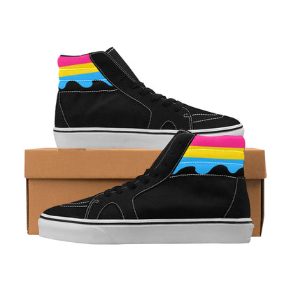 WOMEN'S Pansexual Flag 4 Pride LGBT High Top Skateboarding Shoes