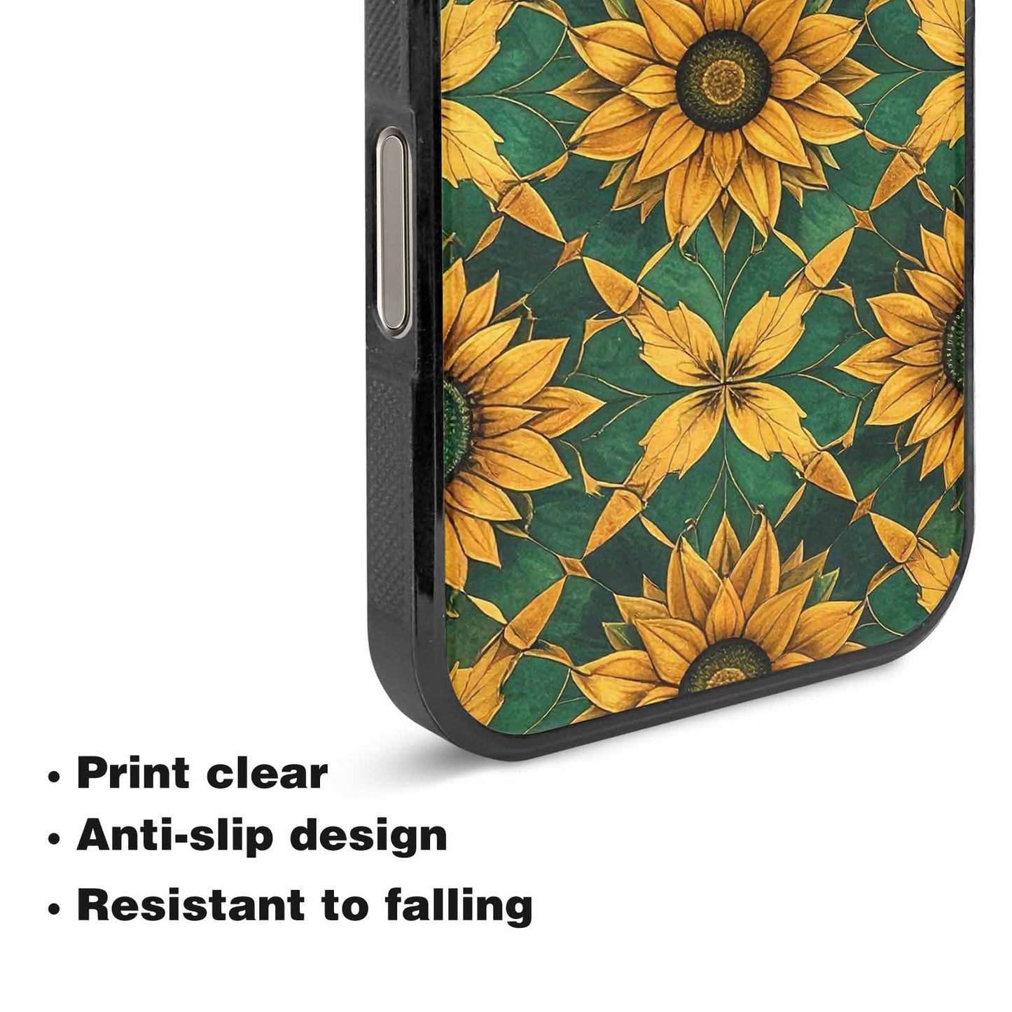 iPhone 16 Pro Case — Sunflower Mandala Kaleidoscope, Customized Protective Case