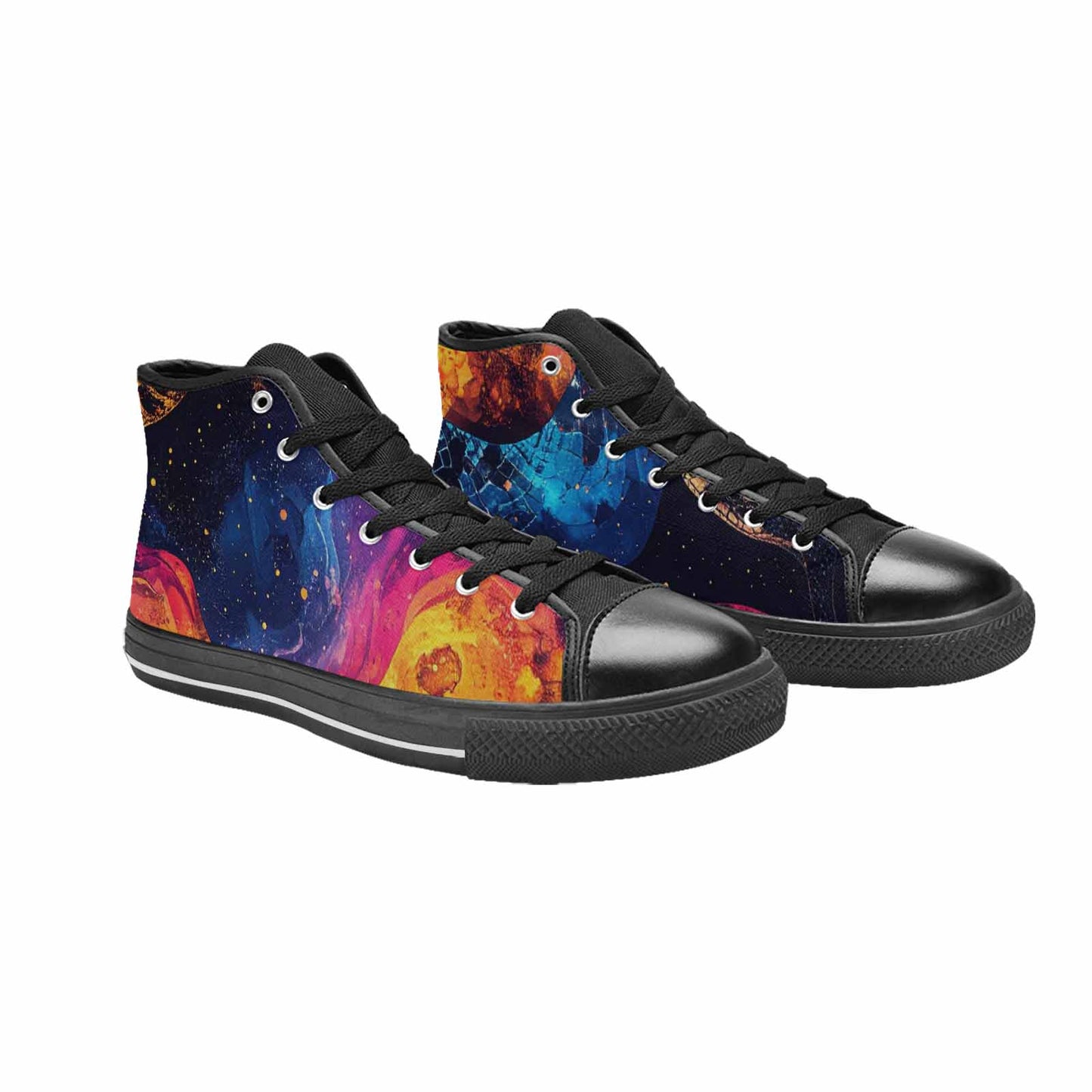 WOMEN'S Galaxy Snake Print High Top Canvas Dreamcore Shoes