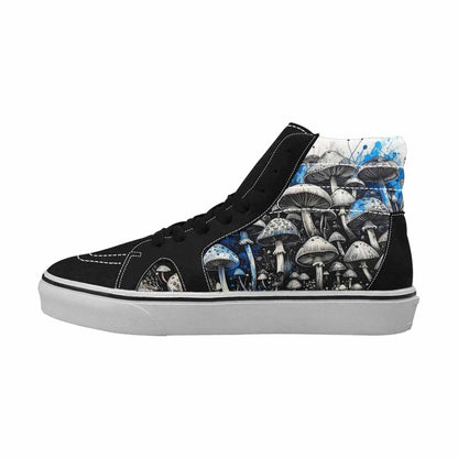 MEN'S Mushrooms (general) High Top Canvas Vibrant Chaos Custom Sneakers