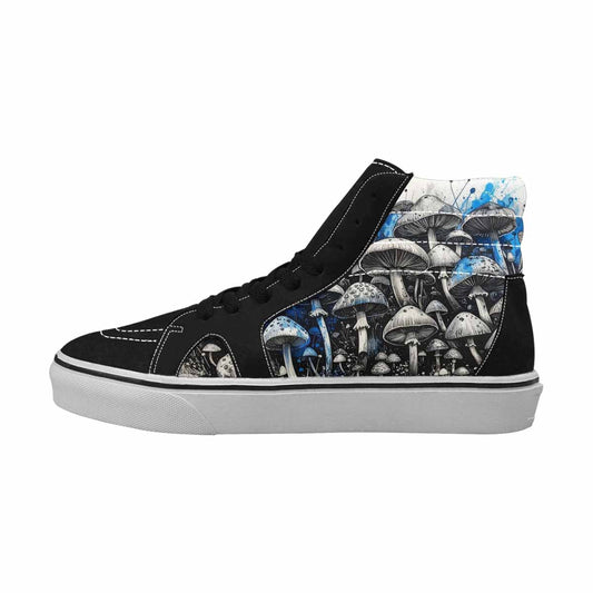 MEN'S Mushrooms (general) High Top Canvas Vibrant Chaos Custom Sneakers