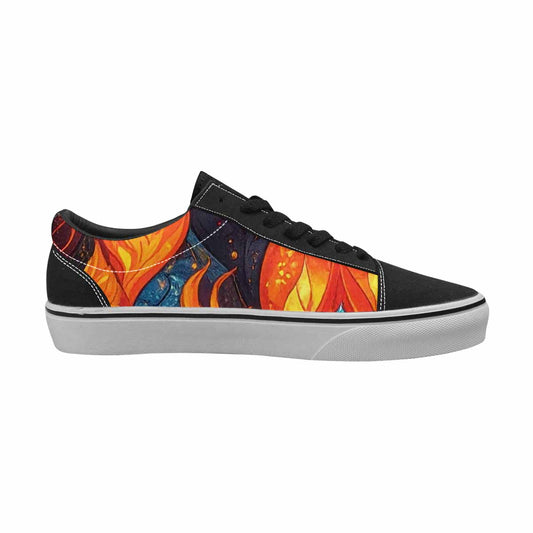 MEN'S Fire Flame Canvas Lace-Up Neon Fantasy Sneakers