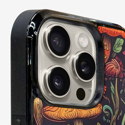iPhone 16 Pro Case — Mushrooms And Skulls, Custom Print Case Cover