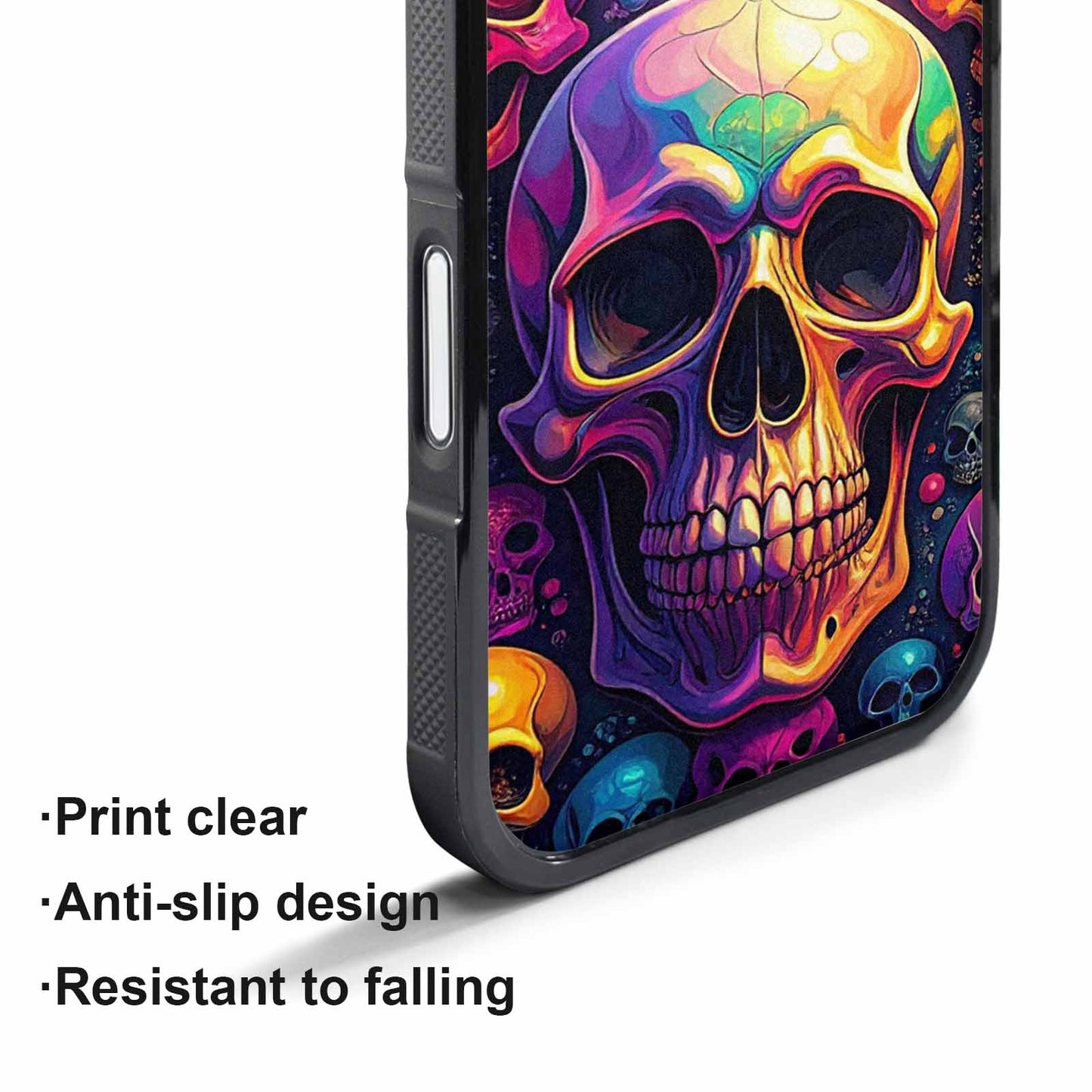 iPhone 17 Air Case — Iridescent Millions Of Paw Gothic Skulls, Unique Phone Case Design