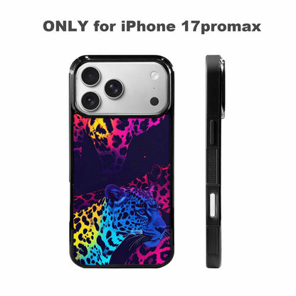 iPhone 17 Pro Max Case — Leopard Print Neon Seamless Animal Print, Custom Print Case Cover