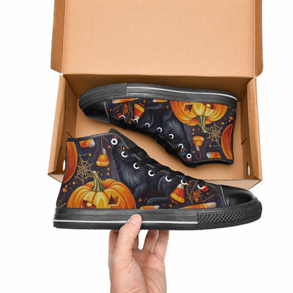 MEN'S Halloween High Top Canvas Surreal Custom Sneakers