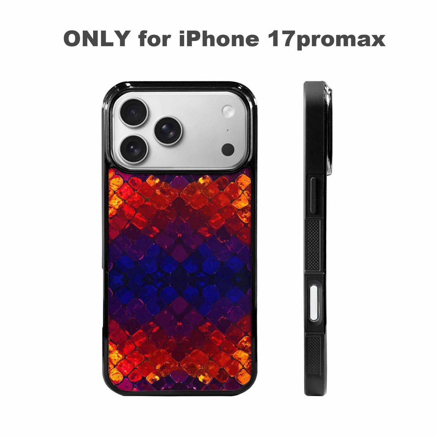 iPhone 17 Pro Max Case — Snake Print Dark Seamless Animal Print, Original Design Phone Case