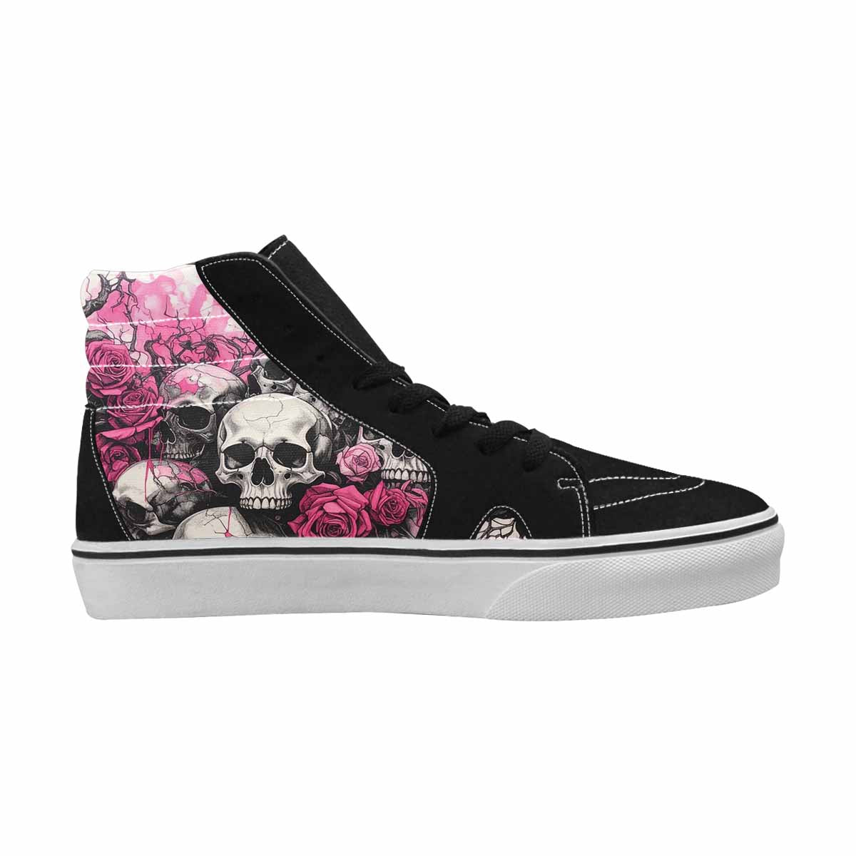 MEN'S Skull Roses High Top Canvas Vivid Sneakers