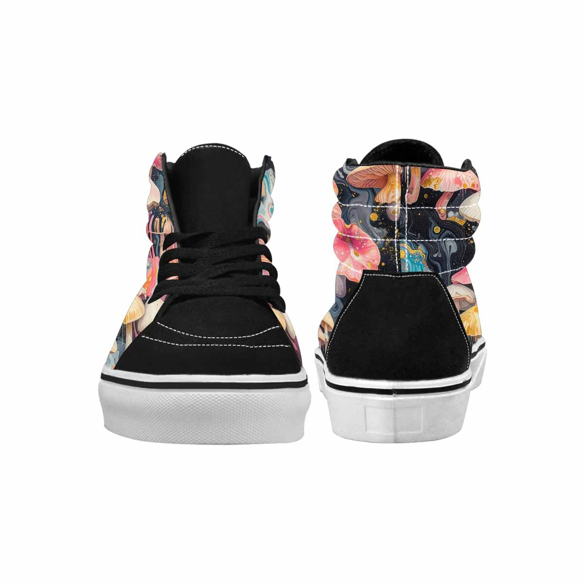 MEN'S Mushrooms High Top Canvas Vibrant Chaos Custom Sneakers