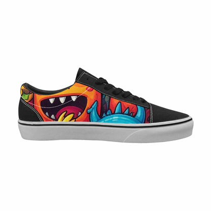 WOMEN'S Cartoon Monster Character Canvas Lace-Up Dark Academia Custom Sneakers