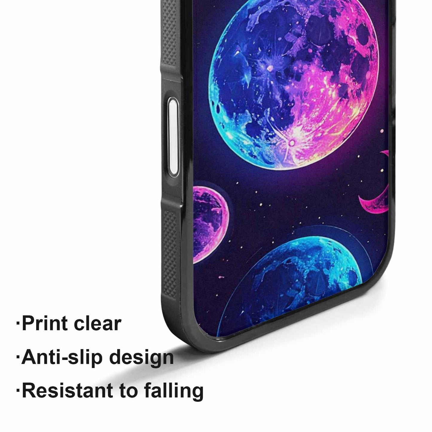 iPhone 17 Case — Neon Winter Moon Cartoon Cute, Customized Protective Case