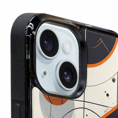 iPhone 15 Plus Case — Basketball Pattern Court Lines And Balls, Custom Printed Phone Case
