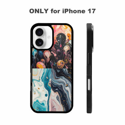 iPhone 17 Case — Aliens Marblealiens Pattern Alien Scifi, Custom Printed Phone Case