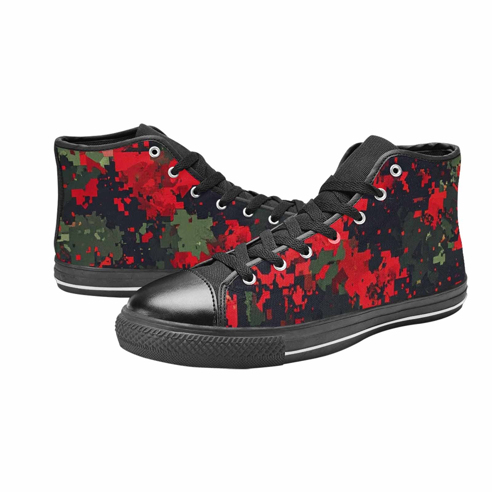 WOMEN'S Military Camouflage Blotch High Top Canvas Aesthetic Sneakers