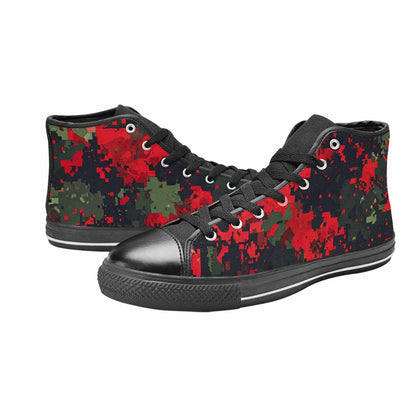 WOMEN'S Military Camouflage Blotch High Top Canvas Aesthetic Sneakers