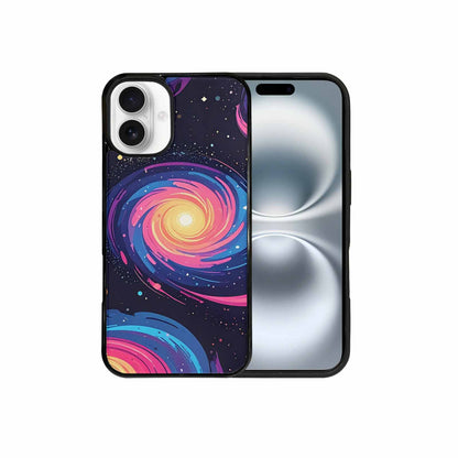 iPhone 16 Plus Case — Love Wins Galaxy Seamless Pattern Vibrant, Custom Phone Case
