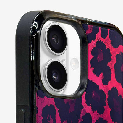 iPhone 16 Case — Leopard Print Dark, Personalized Phone Case