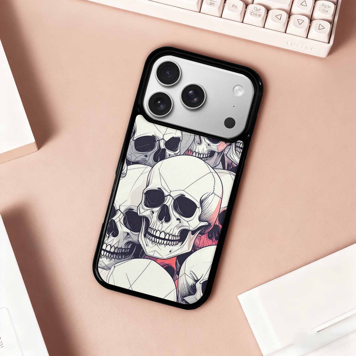 iPhone 17 Pro Case — Skull Dark Art Gothic Print Gothic, Customized Protective Case