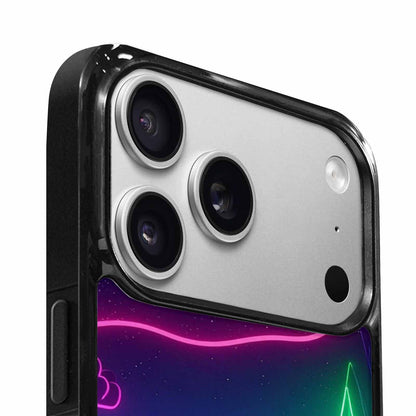 iPhone 17 Pro Case — Neon Cartoon Art Pattern Retro Vintage, Custom Phone Case