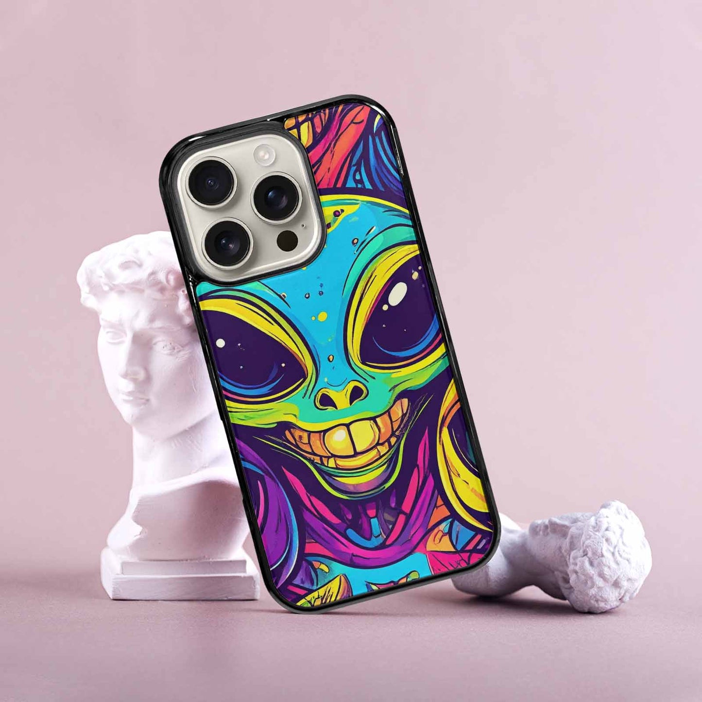iPhone 16 Pro Case — Alien Ufo Cartoon, Custom Made Phone Cover