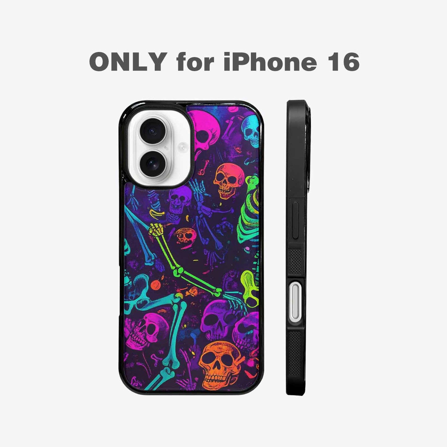 iPhone 16 Case — Glowing Skeleton Pattern Hundreds Of Small, Personalized Phone Case