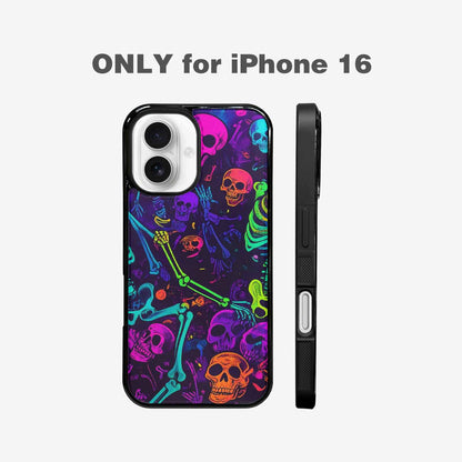 iPhone 16 Case — Glowing Skeleton Pattern Hundreds Of Small, Personalized Phone Case