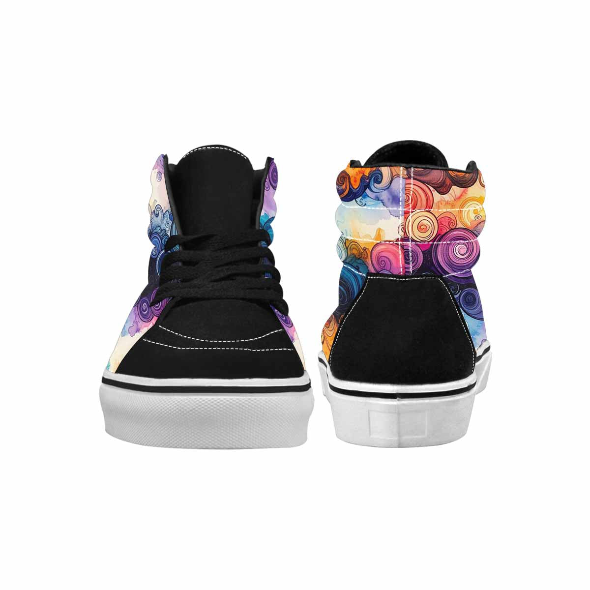 MEN'S Tie High Top Canvas Cottagecore Custom Sneakers