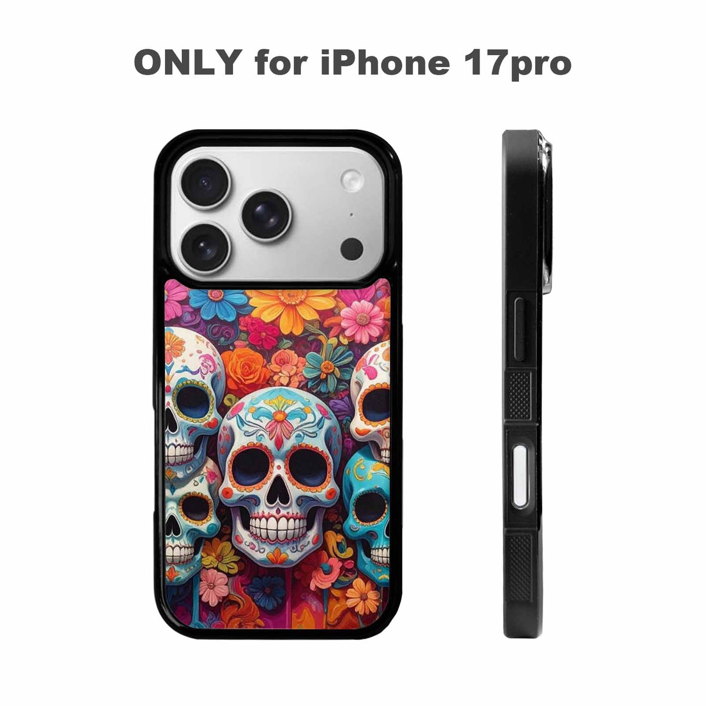 iPhone 17 Pro Case — Sugar Skullsmelting Sugar Skulls Tzs Gothic, Custom Phone Case