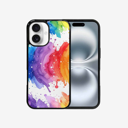 iPhone 16 Case — Watercolor Splash Abstract Pattern Seamless Repeat, Custom Art Phone Cover