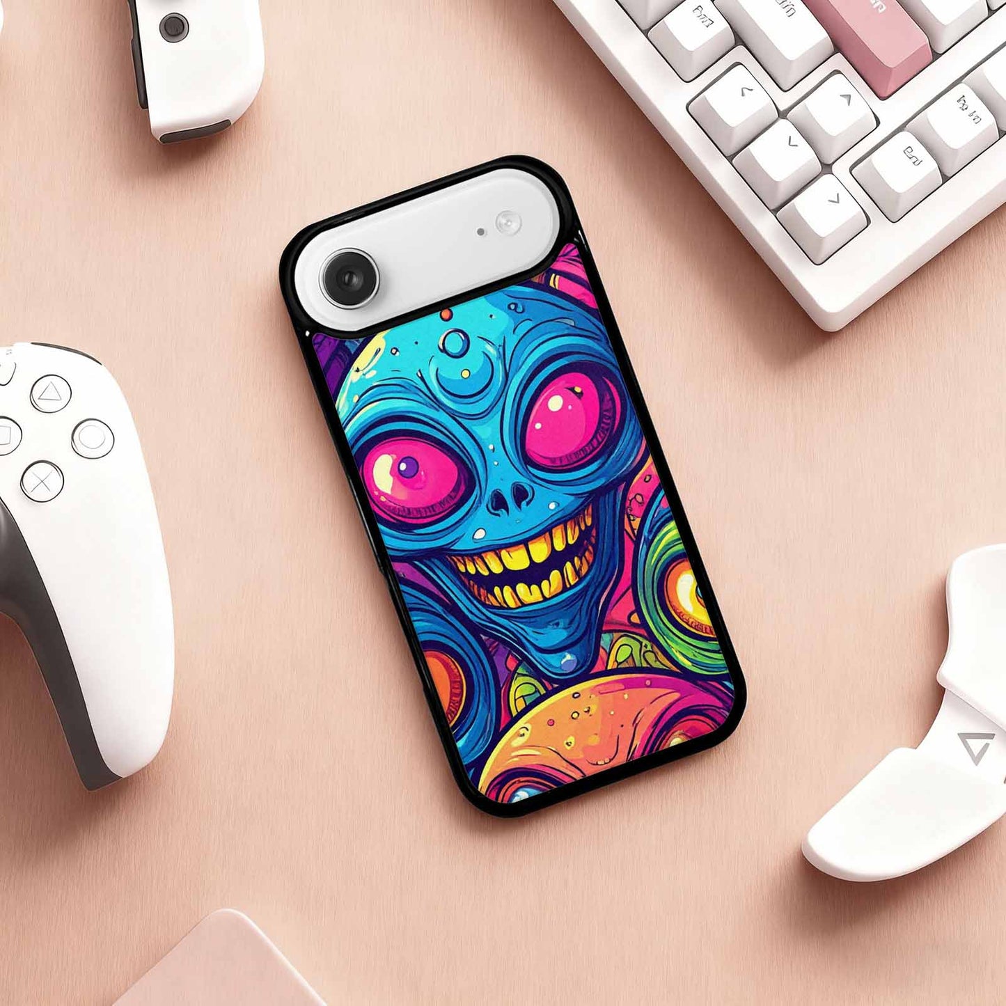 iPhone 17 Air Case — Alien Ufo Cartoon Art Pattern Alien, Unique Phone Case Design