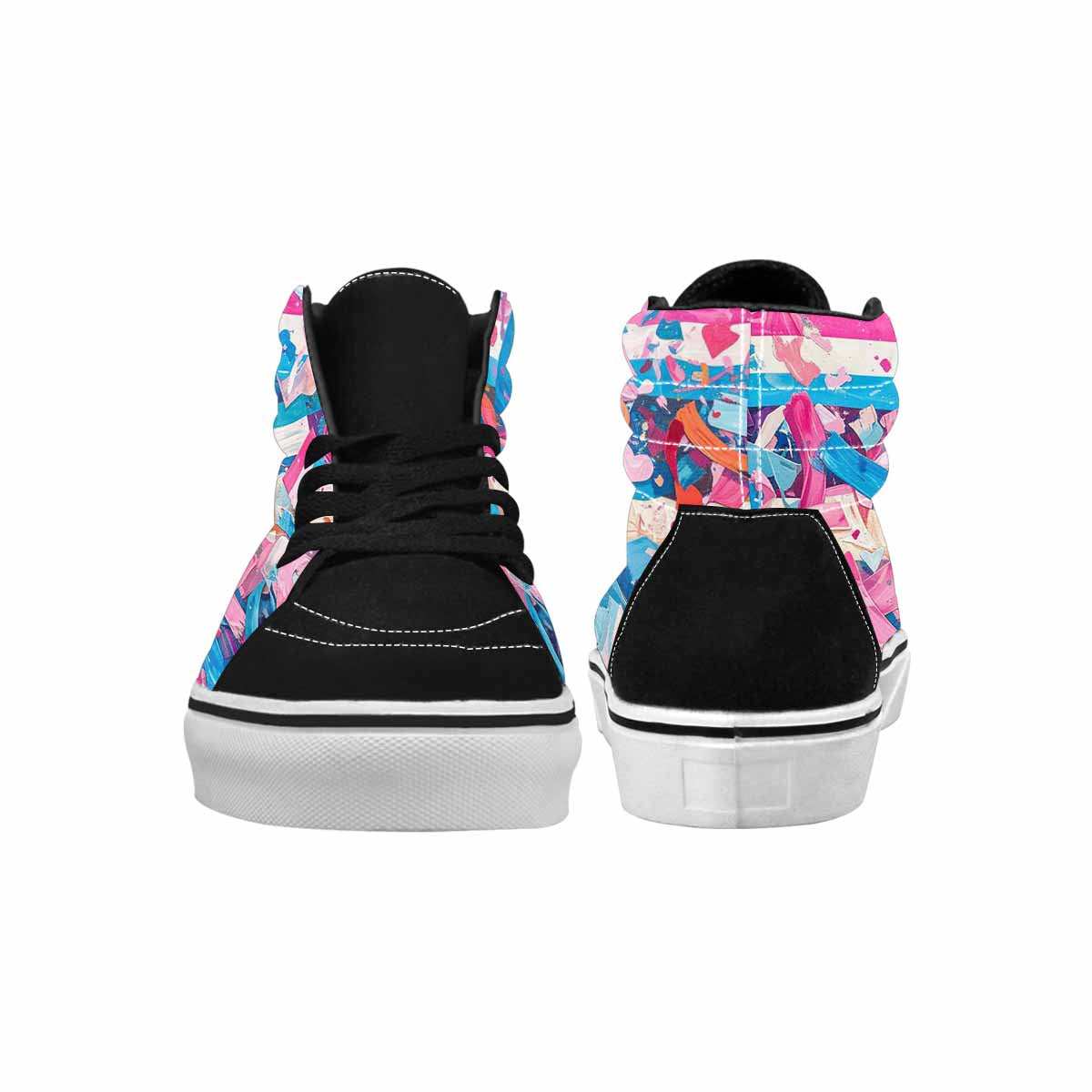 MEN'S Transgender Pride Flag High Top Canvas Cottagecore Sneakers