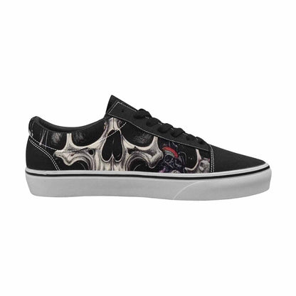 WOMEN'S Rainbow From Skull S Lace-Up Canvas Wallpaper Art Sneakers