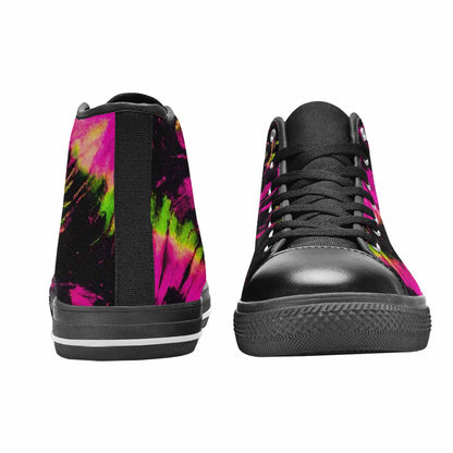 MEN'S Acid Wash Tie Dye Neon High Top Canvas Dreamcore Custom Sneakers