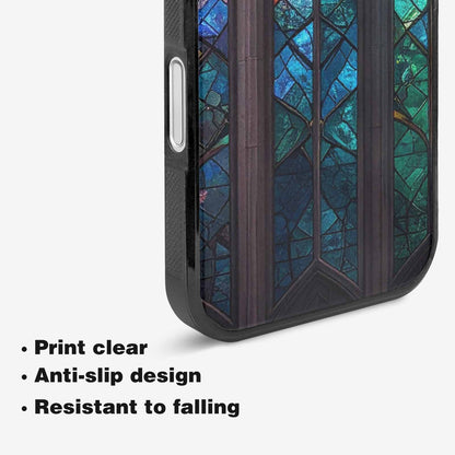 iPhone 16 Plus Case — Stained Glass Cathedral, Unique Phone Case Design