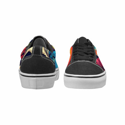 WOMEN'S Mushrooms And Skulls Canvas Lace-Up Y2K Custom Sneakers