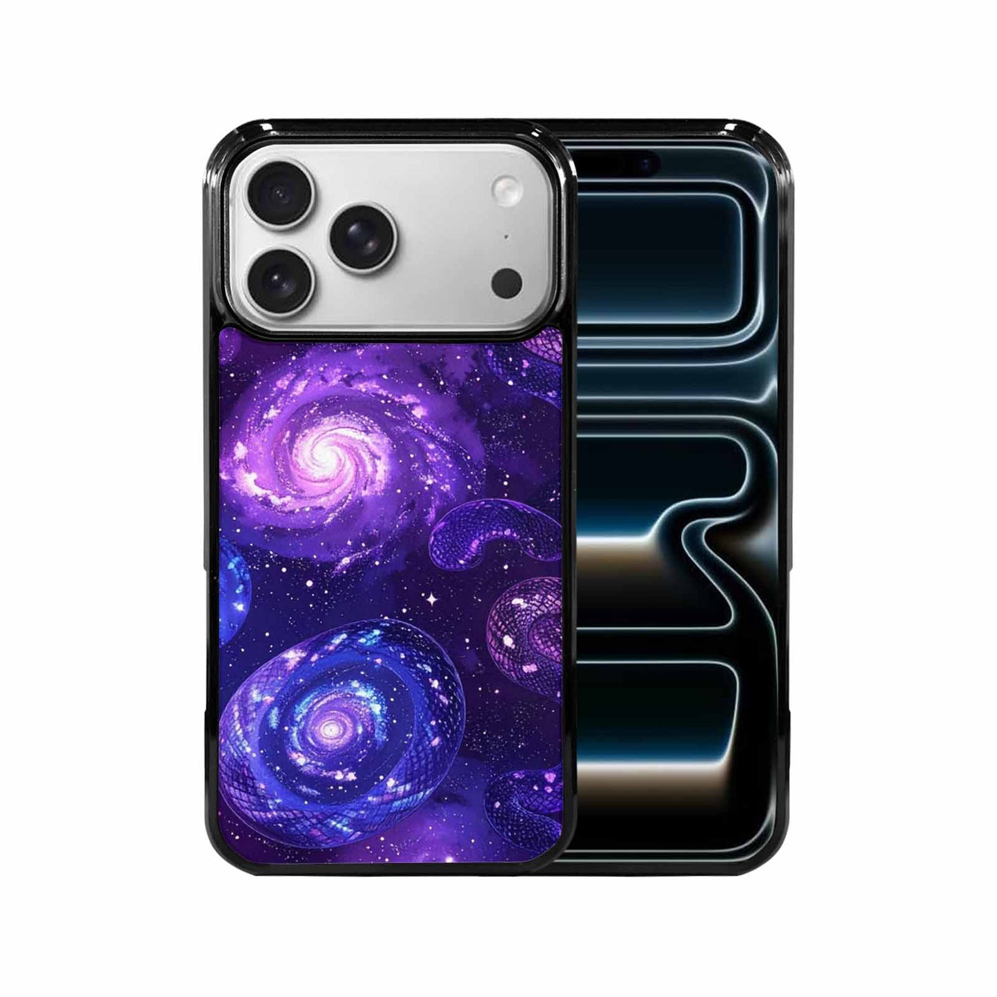 iPhone 17 Pro Max Case — Galaxy Snake Print Galaxy Space, Unique Phone Case Design