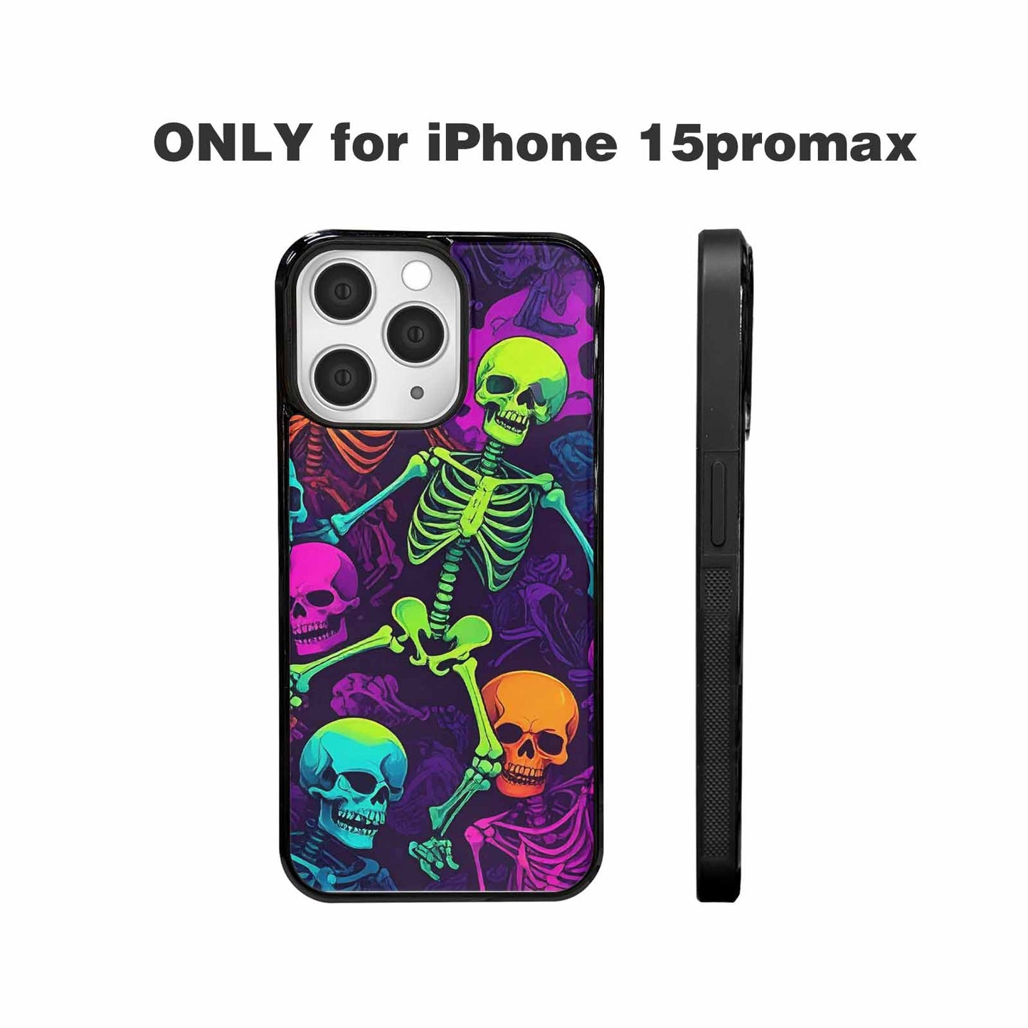 iPhone 15 Pro Max Case — Glowing Skeleton Pattern Hundreds Of Small, Personalized Phone Case