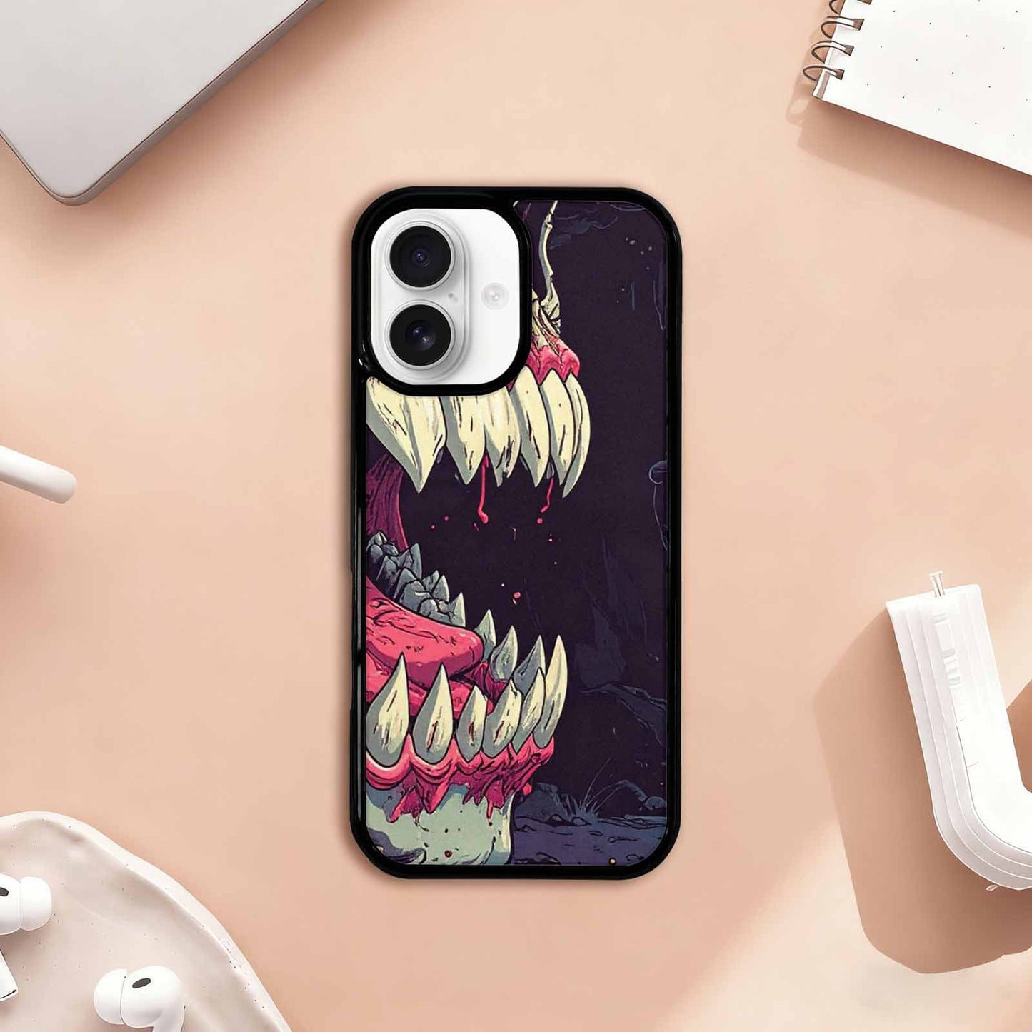 iPhone 17 Case — Skull Dark Art Gothic Print Gothic, Custom Made Phone Cover