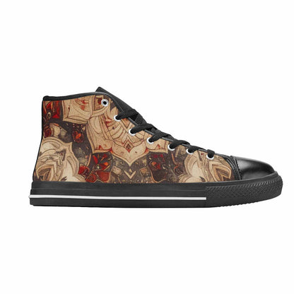 MEN'S Mandala High Top Canvas Wallpaper Art Sneakers