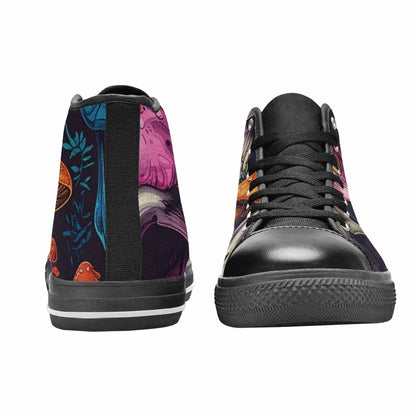 WOMEN'S Mushroom Skull High Top Canvas Y2K Custom Sneakers