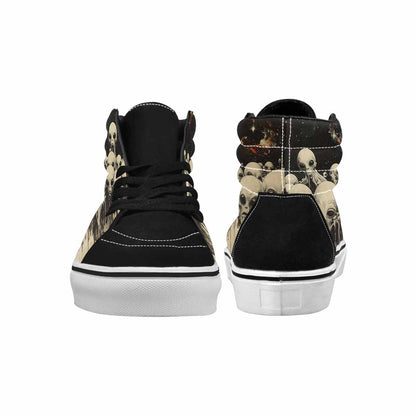 MEN'S Melting Aliens High Top Canvas Dark Academia Custom Sneakers