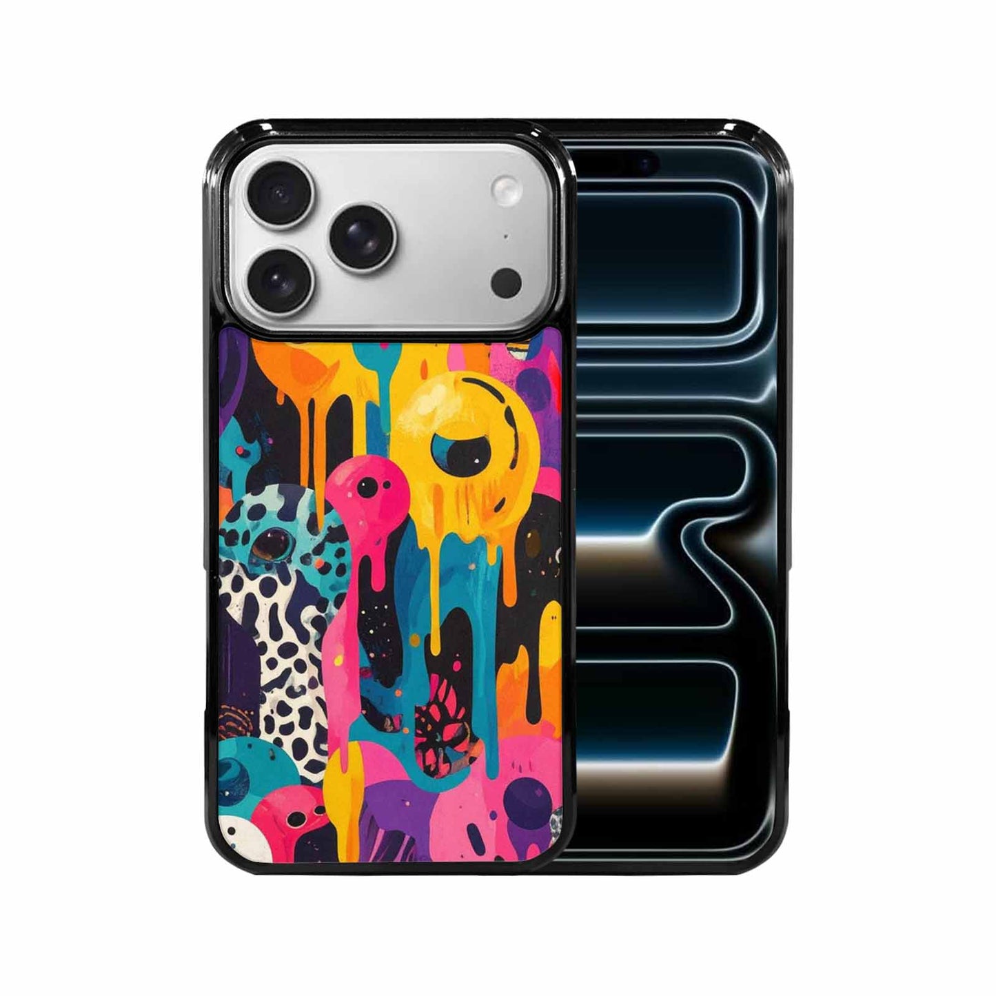 iPhone 17 Pro Max Case — Melting Aliens Pattern Alien Scifi, Custom Designed Case Cover